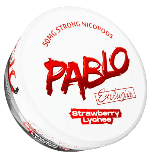 Pablo Exclusive Strawberry Lychee  Extreme Strong Nicotine Pouches Nicopods snus Asia Philippines